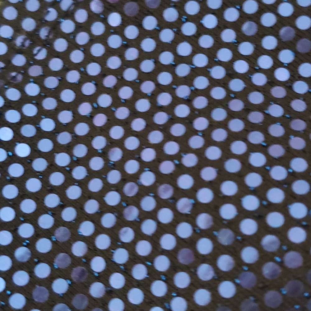 Mind Code Blue Metallic Mini Dress Long Sleeve - image 6